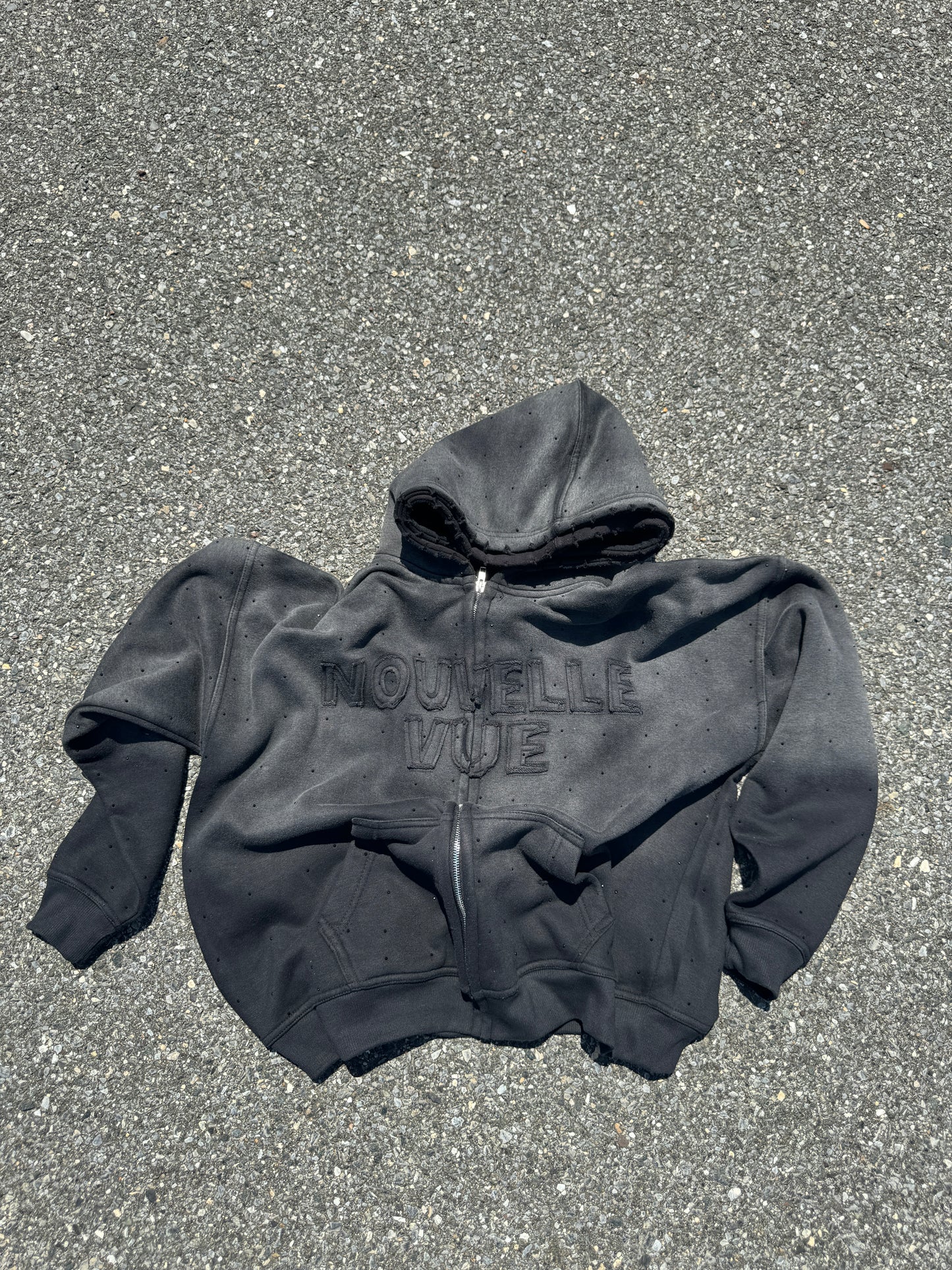 ROCK$TAR NOIR ZIPUP HOODIE